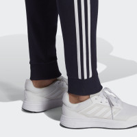 adidas Essentials Fleece Tapered Cuff 3-Stripes Broek Blauw