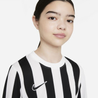 Nike Striped Division IV Voetbalshirt Lange Mouwen Kids Wit Zwart