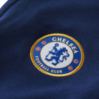 Nike Chelsea Travel Fleece Trainingspak 2021-2022 Blauw Geel