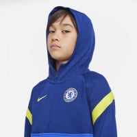 Nike Chelsea Fleece Hoodie Half-Zip 2021-2022 Kids Blauw Geel
