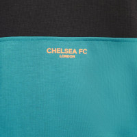 Nike Chelsea Travel Fleece Trainingspak 2021-2022 Zwart Turquoise Oranje
