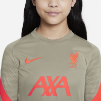 Nike Liverpool Strike Trainingshirt 2021-2022 Kids Bruin Rood