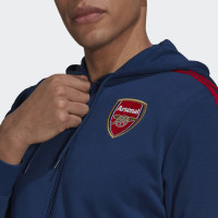 adidas Arsenal 3S Full-Zip Hoodie Trainingspak 2021-2022 Blauw