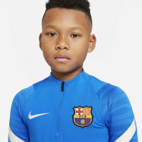 Nike FC Barcelona Strike Trainingstrui 2021-2022 Kids Blauw Lichtgrijs