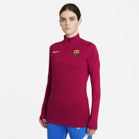 Nike FC Barcelona Strike Drill Trainingstrui 2021-2022 Dames Rood Lichtgrijs