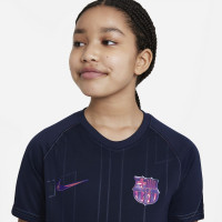 Nike FC Barcelona Pre-Match Trainingsshirt 2021-2022 Kids Donkerblauw Multicolor