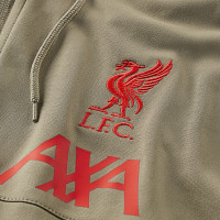 Nike Liverpool Strike Hooded Trainingsjack 2021-2022 Bruin Rood