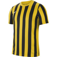 Nike Striped Division IV Voetbalshirt Geel Zwart