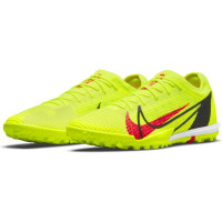 Nike Mercurial Vapor 14 Pro Turf Voetbalschoenen (TF) Geel Rood Zwart
