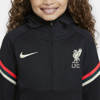 Nike Liverpool Travel Fleece Trainingspak 2021-2022 Kids Zwart Rood
