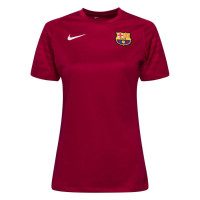 Nike FC Barcelona Strike Trainingsshirt 2021-2022 Dames Bordeauxrood Lichtgrijs