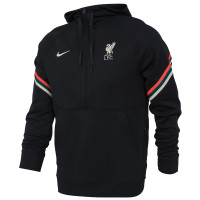 Nike Liverpool Fleece Hoodie Half-Zip 2021-2022 Zwart Rood