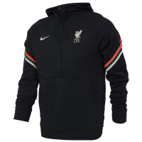 Nike Liverpool Fleece Hoodie Half-Zip 2021-2022 Kids Zwart Rood