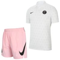 Nike Paris Saint Germain Polo Trainingsset Slim 2021-2022 Wit Roze