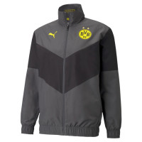 PUMA Borussia Dortmund Pre Match Trainingsjack 2021-2022 Donkergrijs