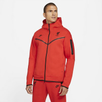 Nike Liverpool Tech Fleece Hoodie Full-Zip 2021-2022 Rood Zwart