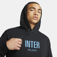 Nike Inter Milan GFA Fleece Trainingspak 2021-2022 Zwart Blauw