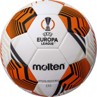 Molten Europa League Officiële Wedstrijd Voetbal Maat 5 Wit Zwart Oranje