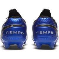 Nike Tiempo Legend 8 Elite Gras Voetbalschoenen (FG) Wit Zwart Blauw Zilver