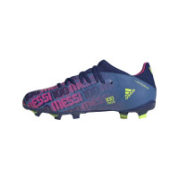 adidas X Speedflow Messi.3 Gras Voetbalschoenen (FG) Kids Blauw Roze Geel