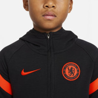 Nike Chelsea Fleece Hoodie Half-Zip 2021-2022 Kids Zwart Turquoise Rood
