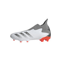 adidas Predator Freak.3 LL Gras Voetbalschoenen (FG) Wit Grijs Rood