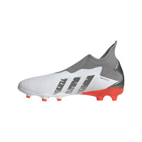 adidas Predator Freak.3 LL Gras Voetbalschoenen (FG) Wit Grijs Rood