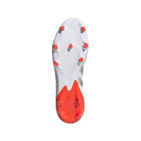 adidas Predator Freak.3 LL Gras Voetbalschoenen (FG) Wit Grijs Rood