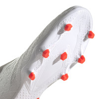 adidas Predator Freak.3 LL Gras Voetbalschoenen (FG) Wit Grijs Rood