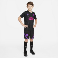 Nike FC Barcelona Strike Pre-Match Trainingsshirt 2021-2022 Kids Zwart Roze Blauw