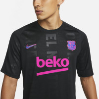 Nike FC Barcelona Strike Pre-Match Trainingsshirt 2021-2022 Zwart Roze Blauw