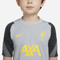Nike Liverpool Strike Trainingsshirt 2021-2022 Kids Grijs Geel