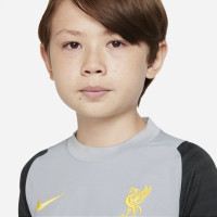 Nike Liverpool Strike Trainingsshirt 2021-2022 Kids Grijs Geel