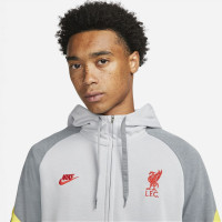 Nike Liverpool Fleece Hoodie Half-Zip 2021-2022 Grijs Rood