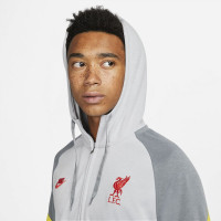Nike Liverpool Fleece Hoodie Half-Zip 2021-2022 Grijs Rood