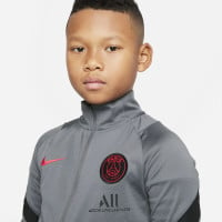 Nike Paris Saint Germain Strike Trainingspak 2021-2022 Kids Donkergrijs Zwart Rood