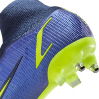 Nike Mercurial Superfly 8 Elite Ijzeren-Nop Voetbalschoenen (SG) Anti-Clog Blauw Geel Zwart