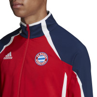 adidas Bayern München Woven Trainingsjack 2021-2022 Rood Donkerblauw