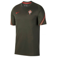 Nike Portugal Strike Trainingsshirt 2020-2022 Kids Donkergroen Rood