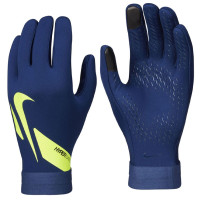 Nike Academy Hyperwarm Handschoenen Kids Blauw Geel