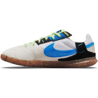 Nike Street Gato Straatvoetbalschoenen (TF) Kids Wit Blauw Zwart Lime
