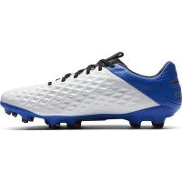 Nike Tiempo Legend 8 Pro Gras Voetbalschoenen (FG) Wit Zwart Blauw Zilver