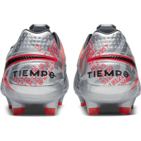 Nike Tiempo Legend 8 Pro Gras Voetbalschoenen (FG) Metallic Grijs Zwart