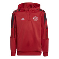 adidas Manchester United Track Hoodie 2021-2022 Kids Rood