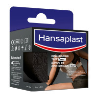 Hansaplast Kinesiologie Tape Zwart 5cm x 5m