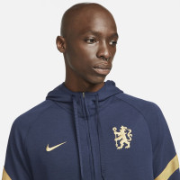 Nike Chelsea Travel Fleece Trainingspak 2021-2022 Donkerblauw Goud