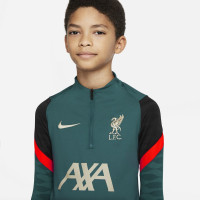 Nike Liverpool Strike Drill Trainingspak 2021-2022 Kids Donkergroen Zwart Rood