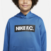 Nike F.C. Libero Hoodie Kids Blauw Zwart
