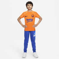 Nike FC Barcelona Strike Trainingsshirt 2021-2022 Kids Oranje Donkerblauw