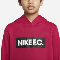 Nike F.C. Libero Hoodie Kids Felrood Zwart